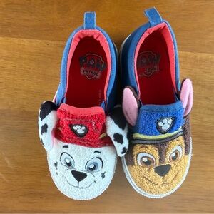 Paw Patrol Kids Slip-On Sneakers - Red, Blue, and Brown - Size 8